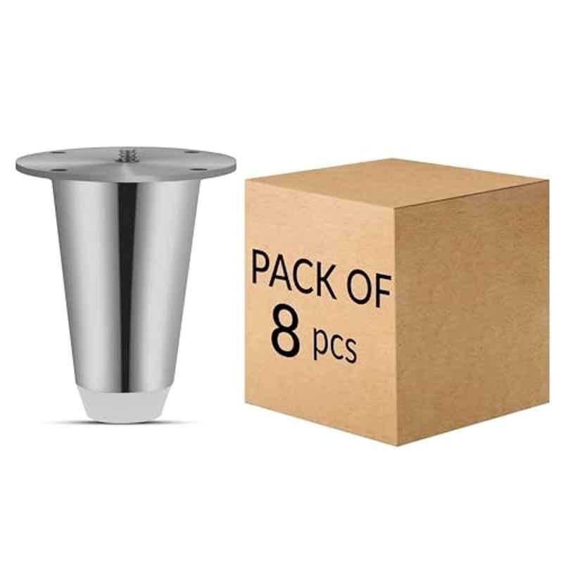 Plantex Heavy Duty Steel 3 inch Sofa Leg/Sofa Legs for Furniture Fitting/Sofa Legs Set of 8 Pcs Chrome