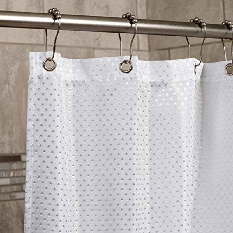 Honey-Can-Do 72x70 inch Polyester White Curtain Liner, BTH-03293