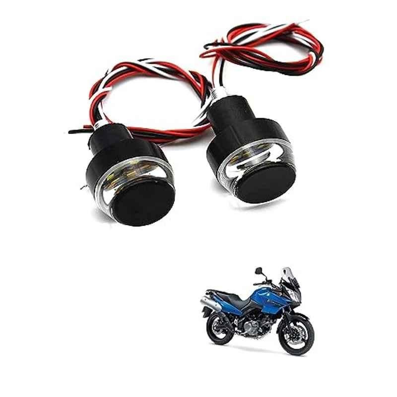 Kozdiko 2 Pcs Dual Colour Motorcycle LED Indicator Turn Signal Handle Bar Light Set for Maruti Suzuki V Storme