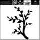 Kayra Decor 16x24 inch PVC Branches Wall Design Stencil, KHSNT191