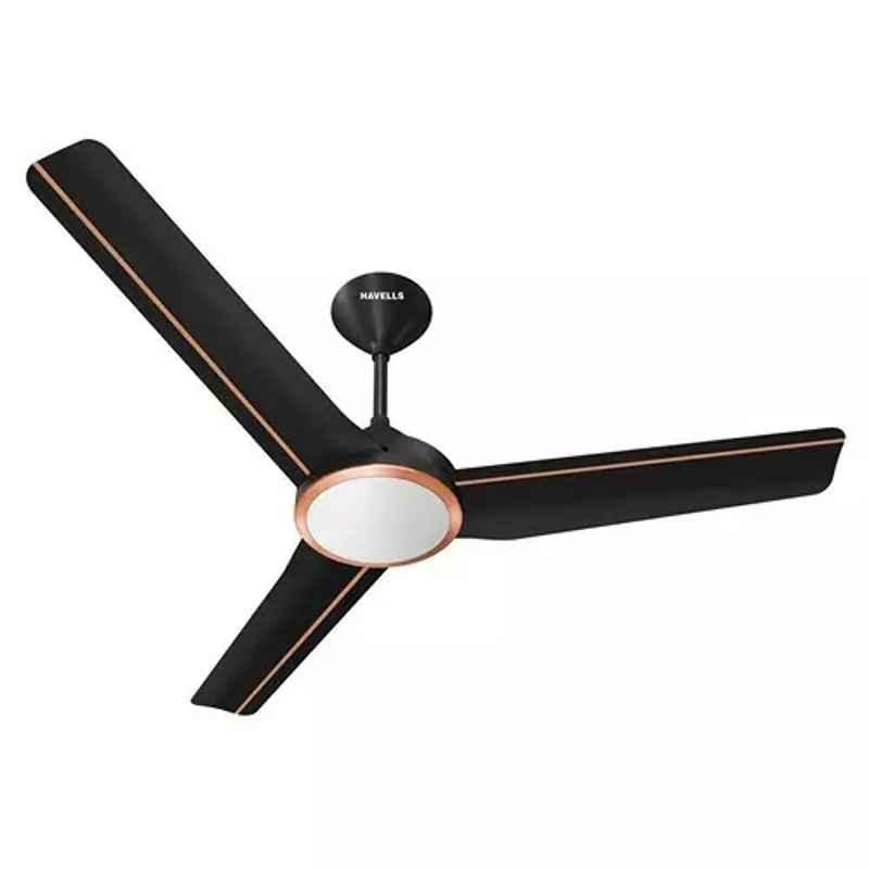 Havells FHCTG1SMBC48 Trinity Underlight ES Metallic Black LT Copper 1200 mm Ceiling Fan