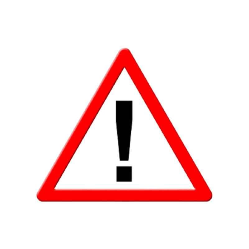 Ladwa 600mm Aluminium Red & White Triangle Danger Warning Cautionary Retro Reflective Road Signage, LSI-CSB-600mm-DWC
