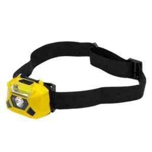 Deli DL5415 3W 1200mAh Polyester Yellow Waterproof LED Induction Headlight Zoom Lamp