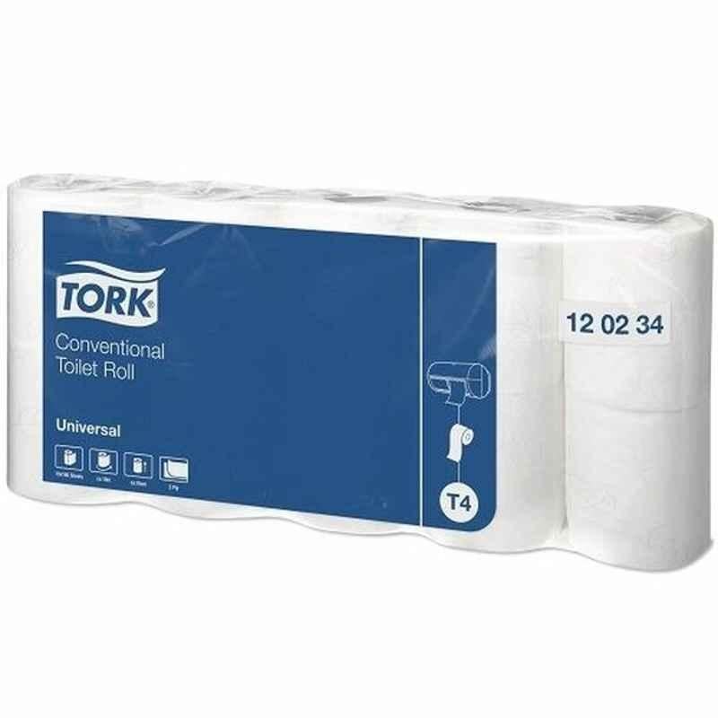 Tork Conventional Toilet Roll, 2 Ply, 80 Roll/Pack