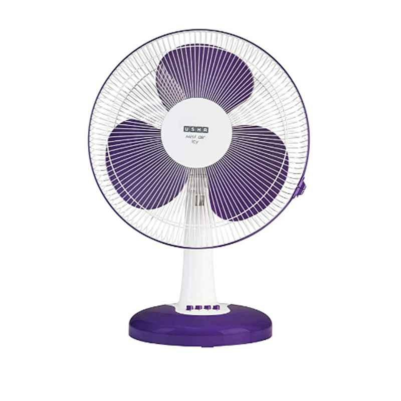 Usha Mist Air ICY 55W Purple Plastic Table Fan, Sweep: 400 mm