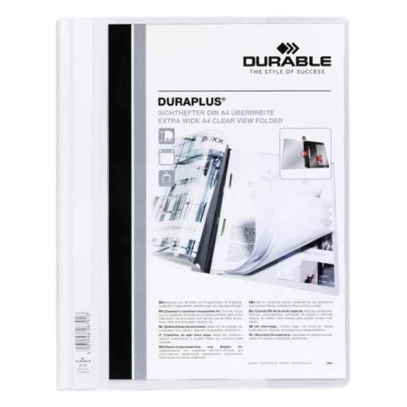 Durable Duraplus A4 White Presentation Folder with cover pocket, 2579-02