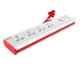 GM 3060 White & Red E-Book 4 + 1 Power Strip