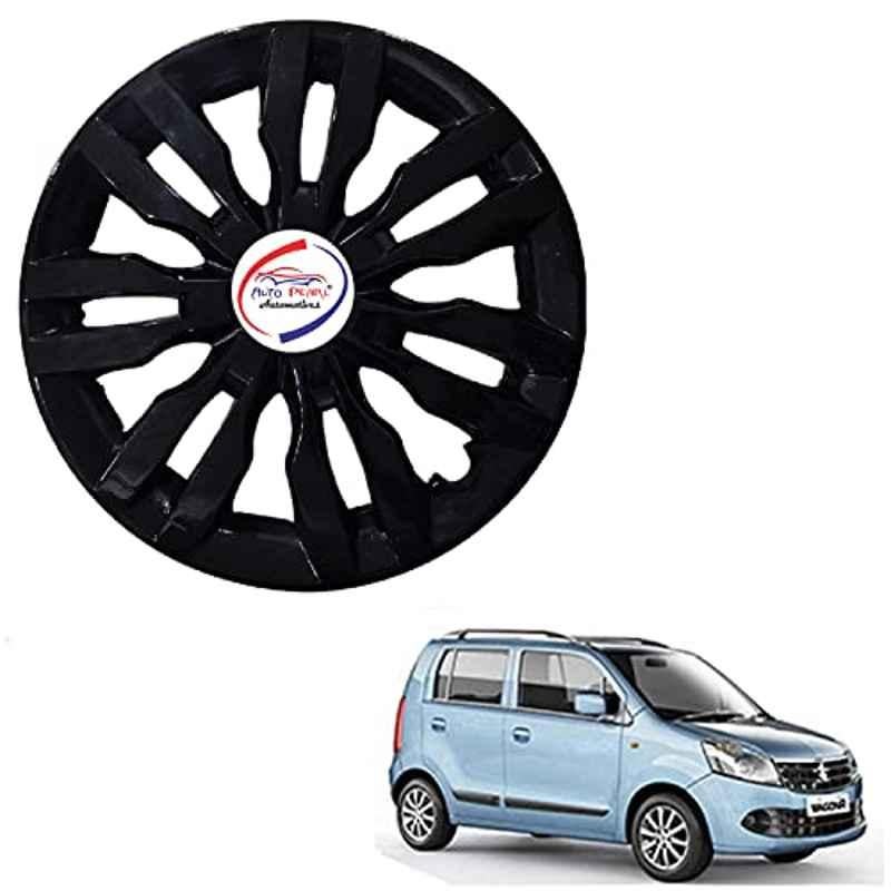 Auto Pearl 4 Pcs 13 inch ABS Black DZRBL21 Hubcap Wheel Cover Set with Retention Ring for Maruti Suzuki WagonR 2010