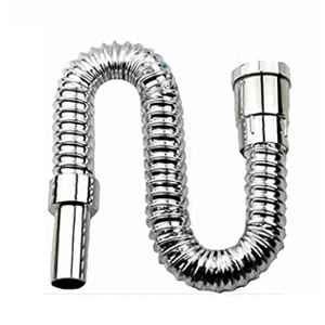 ZAP 1/4 inch PVC Chrome Finish Flexible Hose Pipe for Bathroom Wash Basin & Kitchen Sink (Pack of 2)