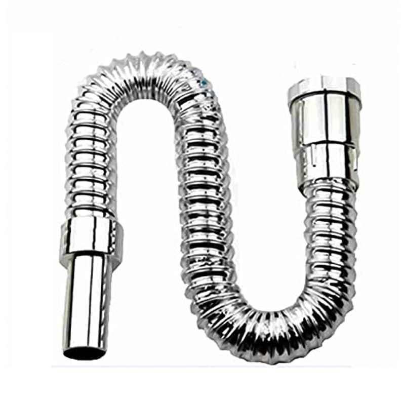 ZAP 1/4 inch PVC Chrome Finish Flexible Hose Pipe for Bathroom Wash Basin & Kitchen Sink (Pack of 2)