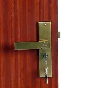 Handle Waala Sierra 8 inch 60mm Stainless Steel Antique Brass Finish Cylindrical Plate One Side Key Mortise Door Lock Set