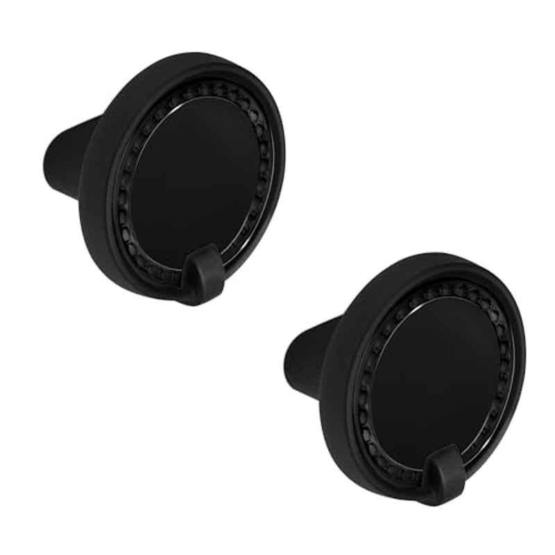 Plantex Knobs for Drawers/Drawer Knobs/Round Knob for Cabinets/Pull-Push Knob for Kitchen/Bedroom/Drawer (Pack of 2) DC-Black & Z-Black