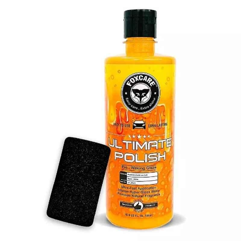 Foxcare 500 Ml Orange Liquid Liquid Wood, Vinyl, Acrylic, Plastic, Rubber & Leather Automobile Cleaning Ultimate Polish