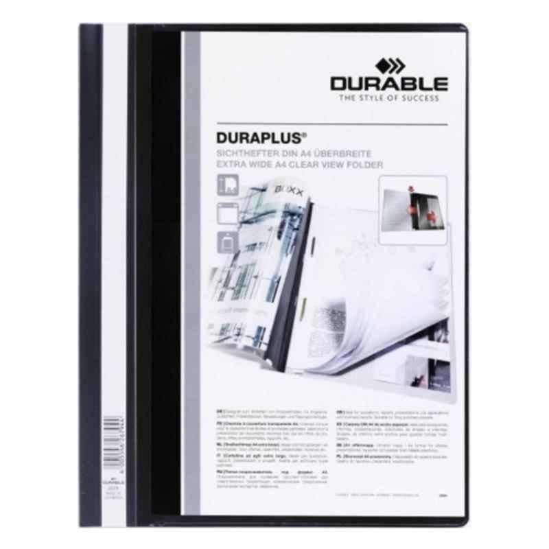Durable Duraplus A4 Black Presentation Folder with cover pocket, 2579-01