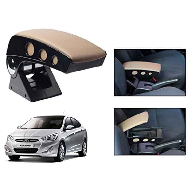 Kozdiko Beige Chrome Finish Car Armrest for Toyota Etios Liva