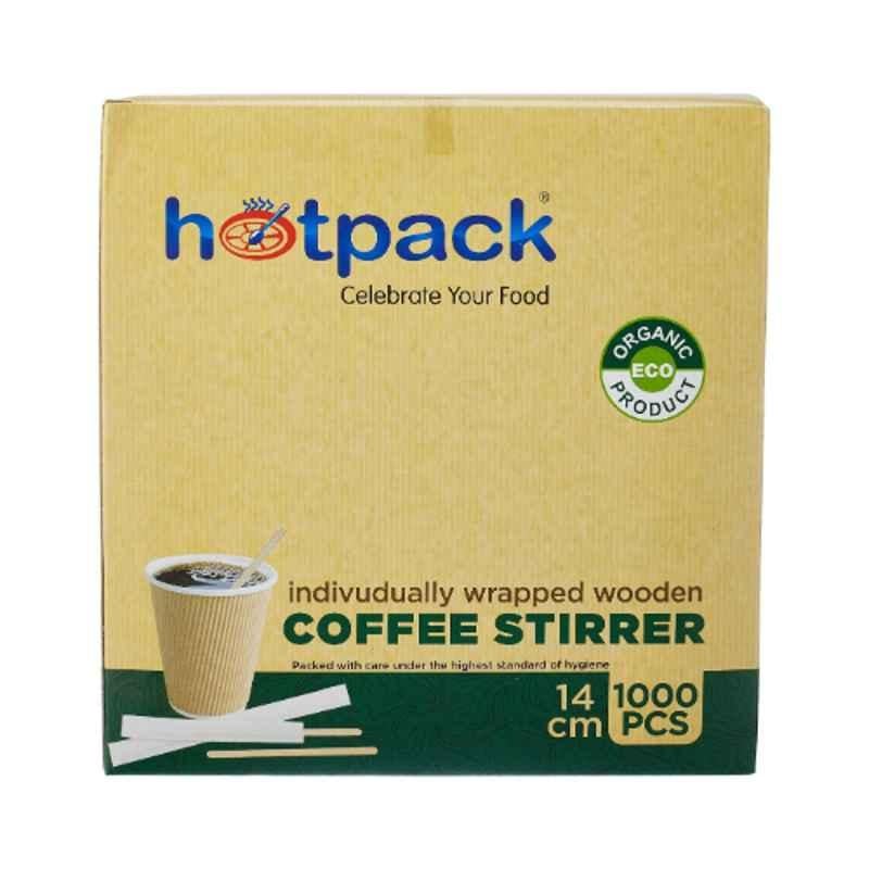 Hotpack 1000Pcs 14cm Wooden Disposable Stirrer (Pack of 5)