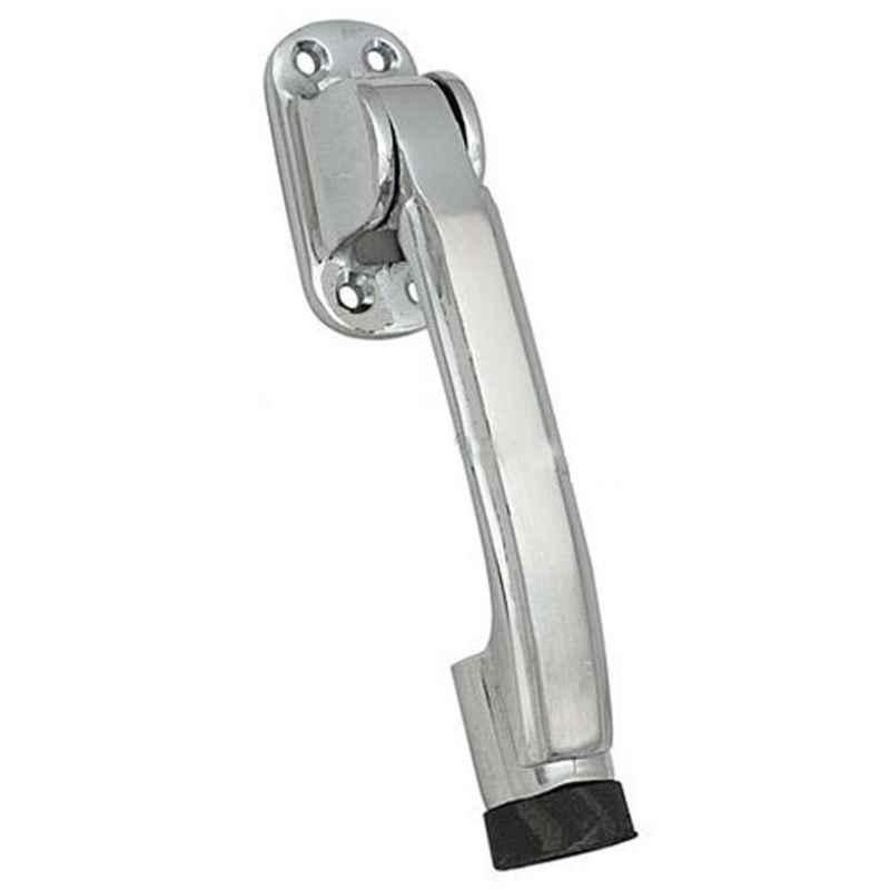 Smart Shophar 5 inch Brass Nickel Silver Meldal Door Stopper, SHA10ST-MELD-NS05-P1