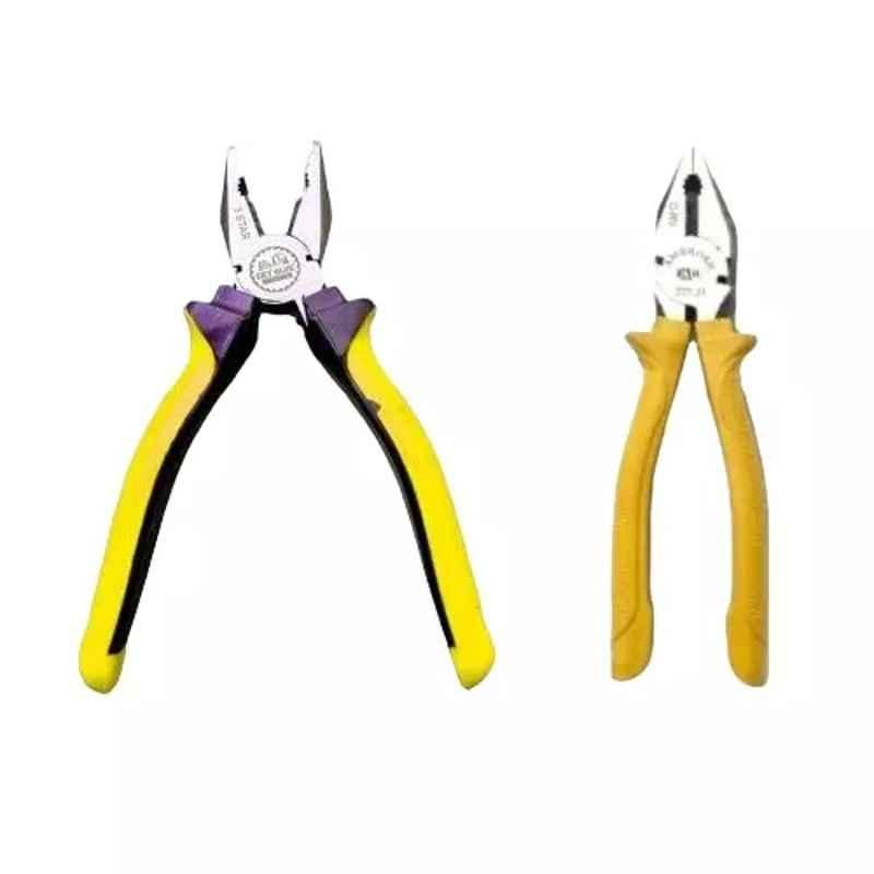 Sky Blue 8 inch Stainless Steel Lineman Plier, SBE403 (Pack of 2)