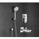 ZAP ZXR 80100 Brass Complete Square Diverter Bathroom Set