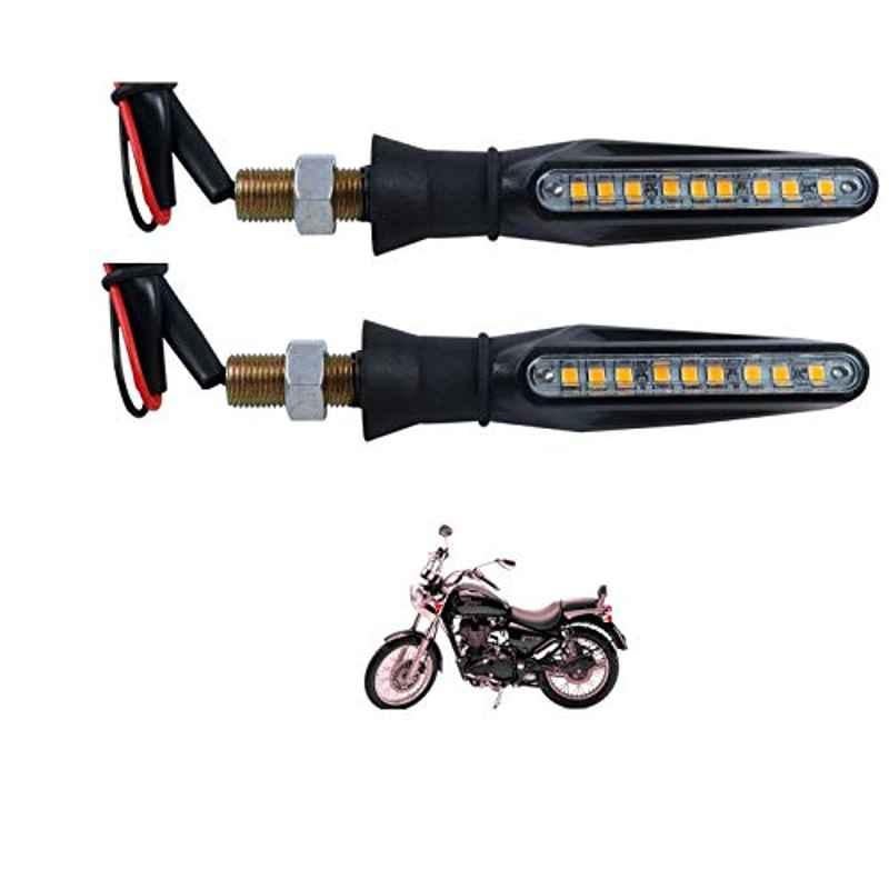 Kozdiko 4 Pcs Plastic Front & Rear Side Sleek Yellow Bike Indicator Set for Royal Enfield ThunderBird 500