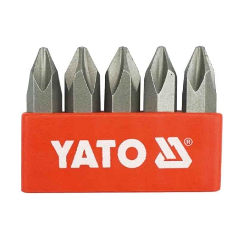Yato 5 Pcs 5/16 inch Drive CrV 6150 Screwdriver Bit Set, YT-2810
