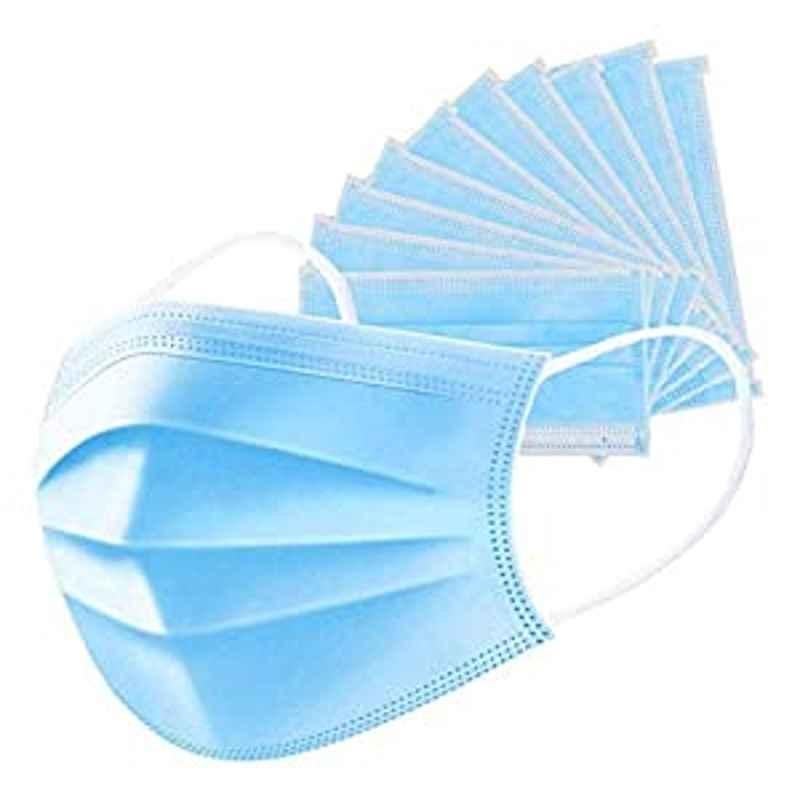 Krost™ 3 Ply Non-Woven Disllposable Face Mask, Unisex Dust-Proof Mouth Cover With Earloop For Personal Protection (40)