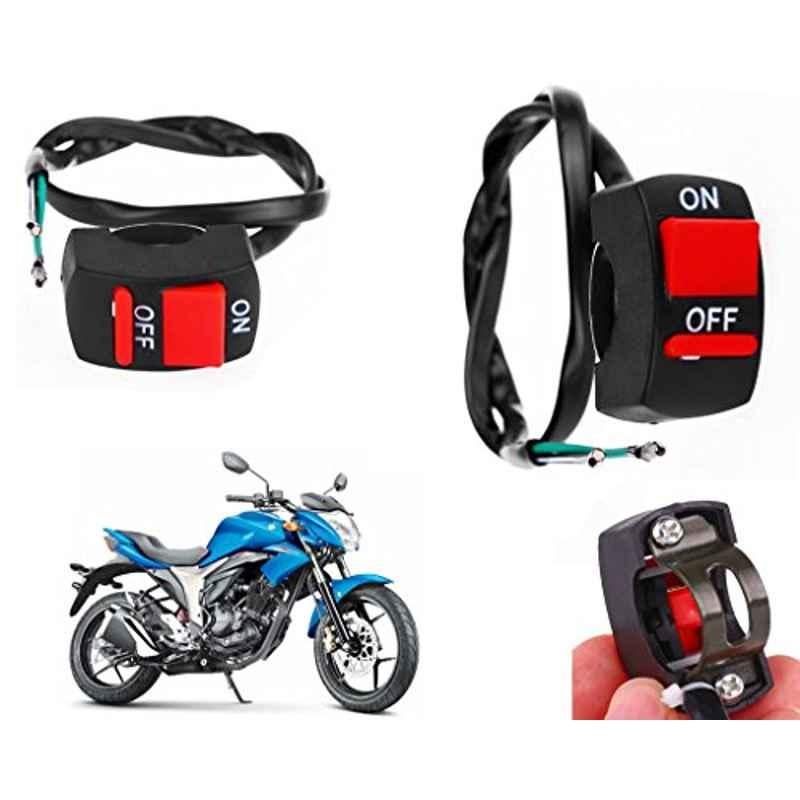 Auto Pearl 7/8 inch 12V Bike Fog Light Handle Bar Switch for Suzuki Gixxer