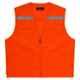 Superb Uniforms Cotton Orange High Visibility Construction Vest Jacket, SUWHVV/O/002, Size: S