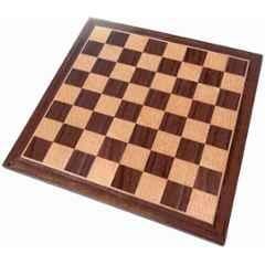 Matrica 3cm Walnut Wood Beige Chess Board with Inlaid Design