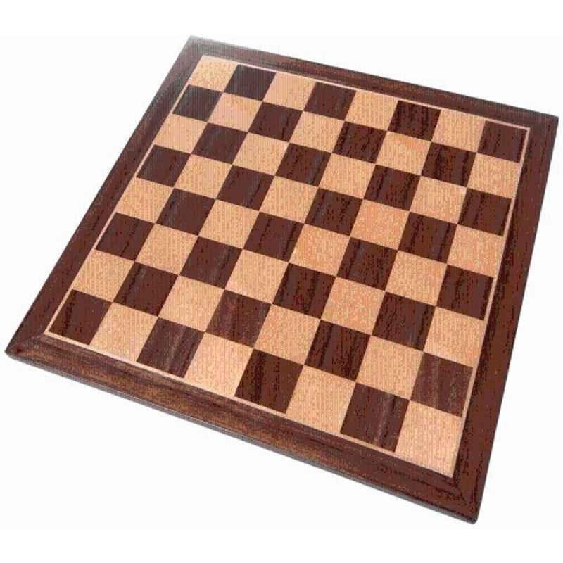 Matrica 3cm Walnut Wood Beige Chess Board with Inlaid Design