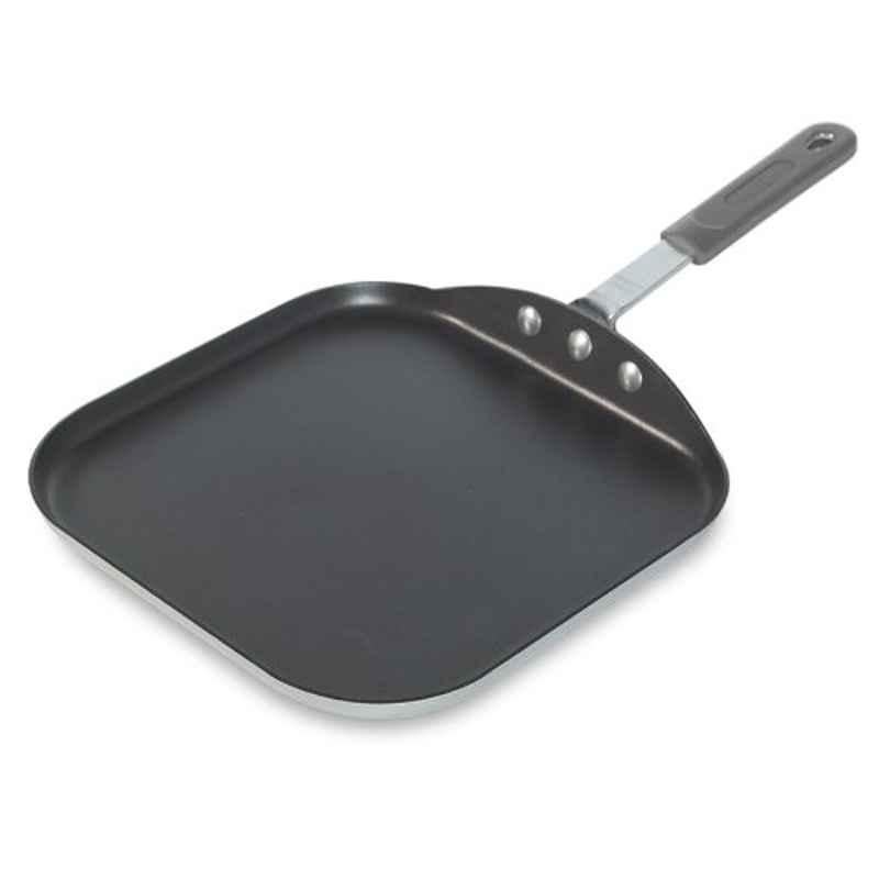 Nordic 11.5 inch Aluminium Black Square Cookware Griddle, 21160