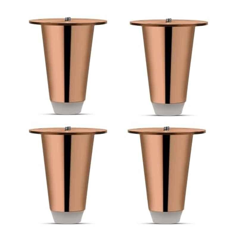 Plantex Heavy Duty Stainless Steel 3 inch Sofa Leg/Bed Furniture Leg Pair for Home/Furniture Sofa Legs for Table/Support Legs/Furniture Leg Rose Gold Set of 4 Pcs