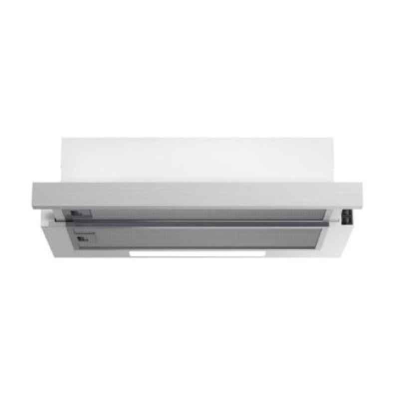 Midea 125W 60cm Stainless Steel White Telescopic Hood, 60L03
