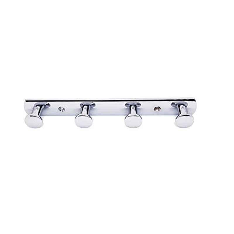 Aquieen 4 Points Mirror & Chrome Finish Round Pegs Coat Hook Hanger, CH-R-4P