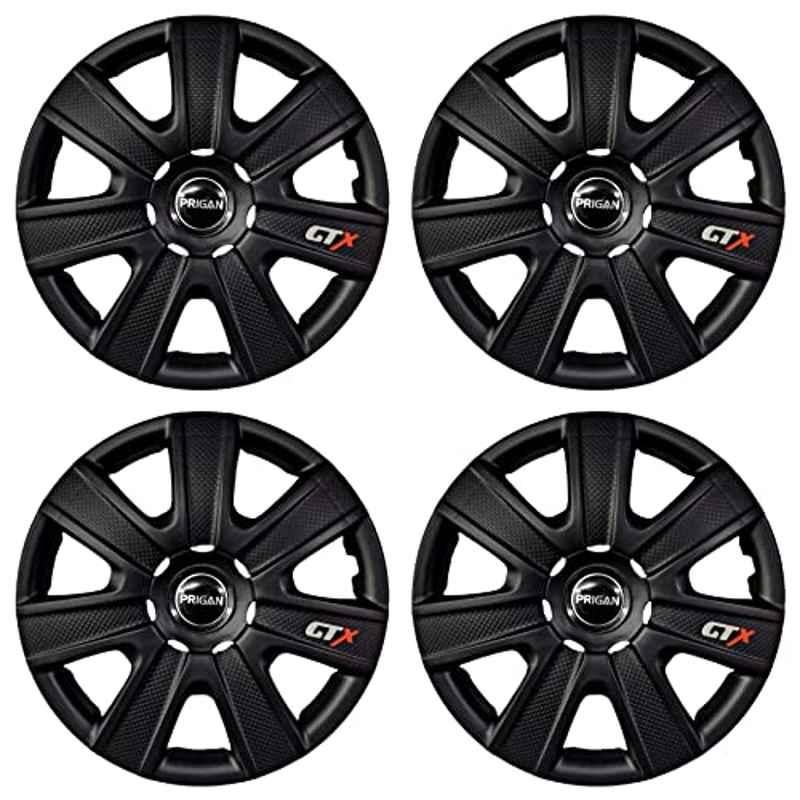 Prigan 4 Pcs 14 inch Polypropylene Silver & Black Wheel Cover Set for Maruti Wagon R 2019, Eagle-Dc-14-Wagonr19
