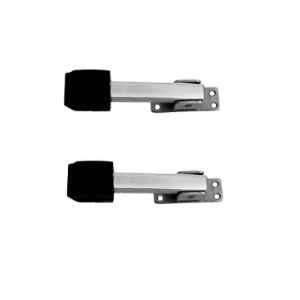 Smart Shophar 5 inch Stainless Steel Silver Akom Door Stopper, SHA40ST-AKOM-SL05-P2 (Pack of 2)