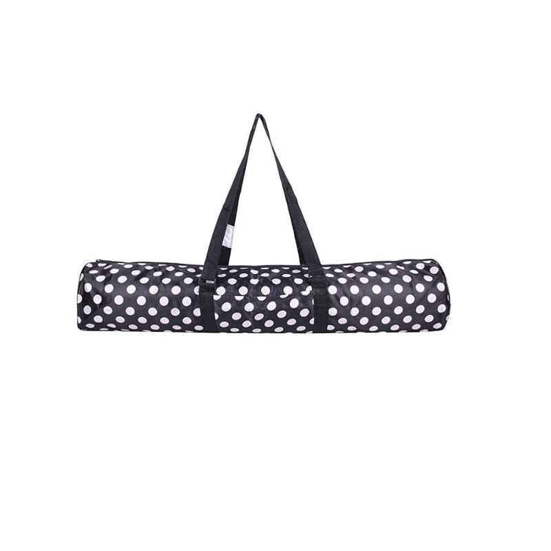 Strauss 16x72cm Black Polka Dots Yoga Mat Bag, ST-1013