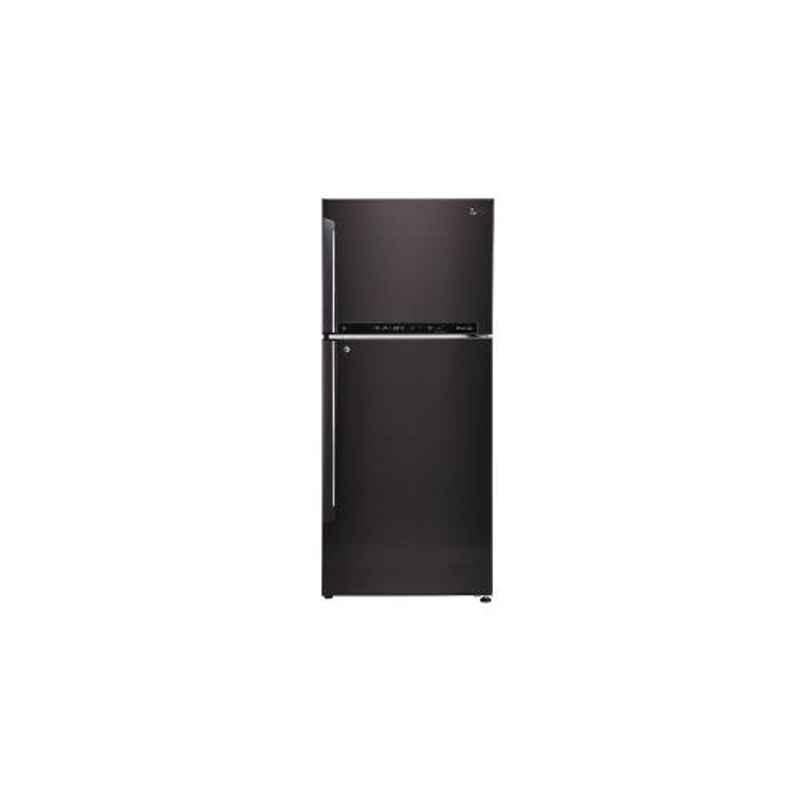 LG 437L 4 Star Black Steel Dual Fridge Inverter Refrigerator, GL-T432FBLN