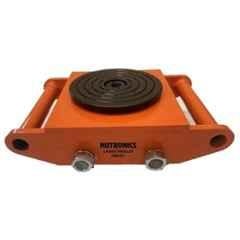 Nutronics 6 Ton Cast Steel & PU Orange Cargo Trolley with 180 deg Rotation, CRA-6T