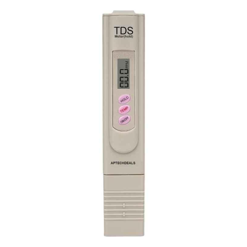 ApTechDeals 0-9990ppm LCD Digital TDS Meter with Temperature & Water Quality Measurement For RO Purifiers