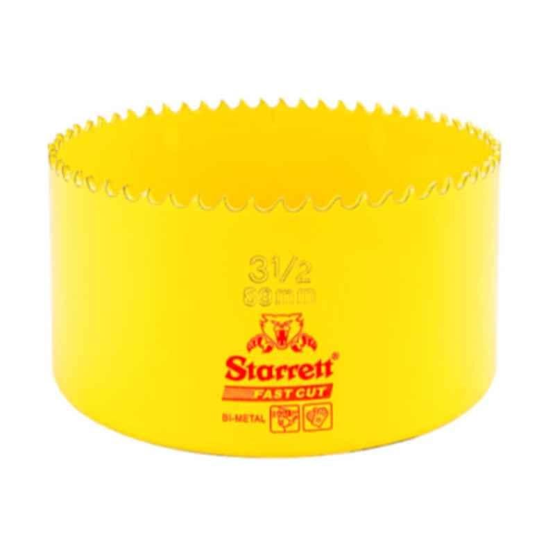 Starrett Fast Cut 89mm Yellow Bi Metal Hole Saw, FCH0312-G
