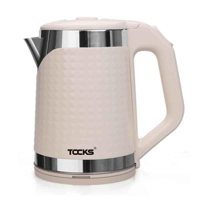Tocks 2L 1500W Stainless Steel White Electric Kettle, AA-030