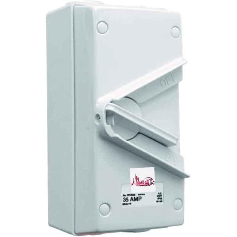 Abbasali 35A 1 Pole IP66 Weatherproof Isolator Switch, WHS35