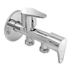 Fastgear Stainless Steel Chrome Finish Silver 2 Way Angle Valve, FG1922
