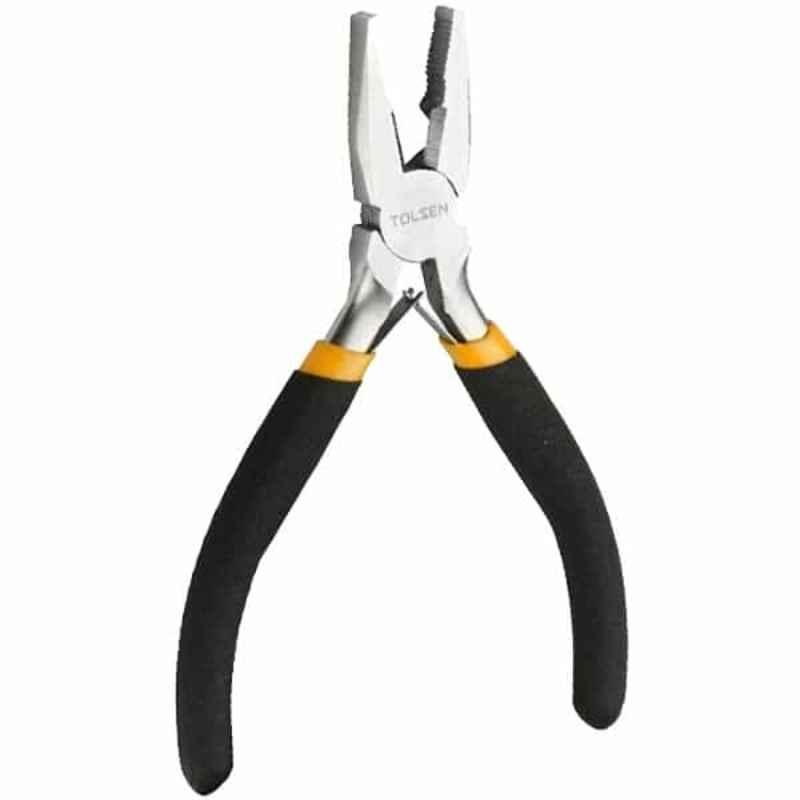 Tolsen 115mm Drop Forged Steel Nickel Plated Mini Long Nose Plier, 10031