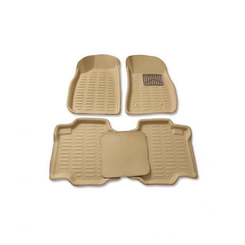 Buy Oshotto 4D Artificial Leather Car Floor Mats For Renault Kwid - Set of  3 (2 pcs Front & one Long Single Rear pc) - Black Online at Best Prices in  India - JioMart.