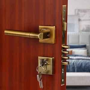 Saze Stainless Steel Matt Finish 4 Bullet Pin Mortise Door Lock Handle Set with 3 Computer Keys, Mg303