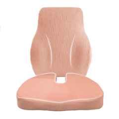 Betterhood Memory Foam & Cotton Peach Seat & Lumbar Cushion Combo for Chairs, Size: Universal (Pack of 2)