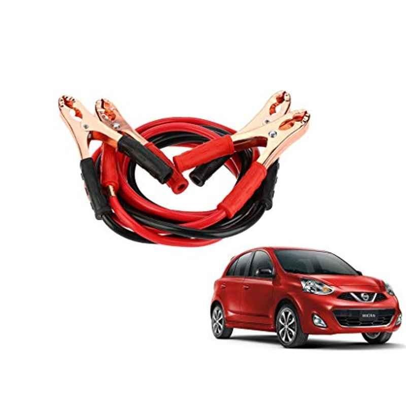 Kozdiko 7.5ft Copper Core Red & Black Heavy Duty Car Battery Booster Cable for Nissan Micra Active