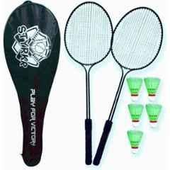 STYRKR Alloy Steel Multicolour Badminton Racquet Kit with Shuttle Badminton Kit